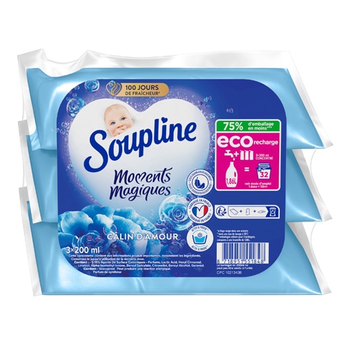 Soupline 1,2l adoucissant bleu 56sc