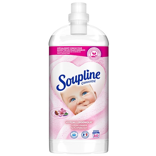 SOUPLINE Tablettes Adoucissantes Cœur Éclat de Fraîcheur, 89% Ingrédients  Origine Naturelle, Testées Dermatologiquement, Adoucissant Linge, Lessive