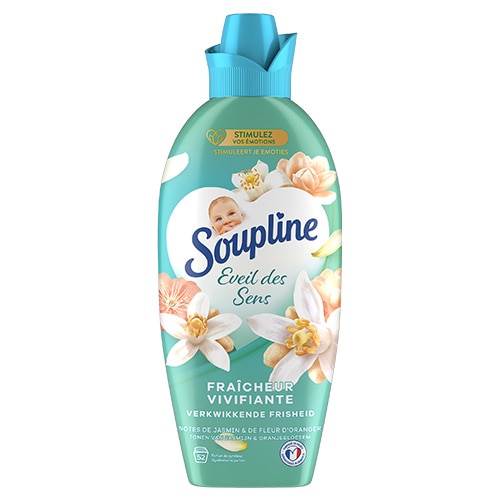 Soupline - Adoucissant Soupline Eveil des Sens, Sérénité Florale, Protège  les fibres textiles, 42 Lavages, Bleu, Flacon de 1080 ml : :  Epicerie