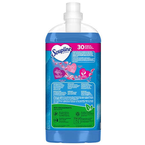 Soupline - Pack de 8 - SOUPLINE Adoucissant Linge Concentré Active Fresh  Gardénia 30 Jours de Fraîcheur 1200ml